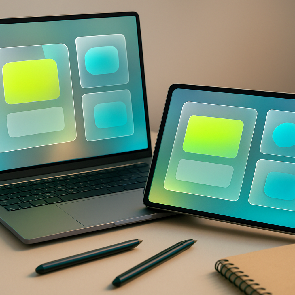 Ilustrasi sampul: Tutorial: Menerapkan Style UI Tren 2026 (Liquid Glass, Discomorphism, Kinetic Type)