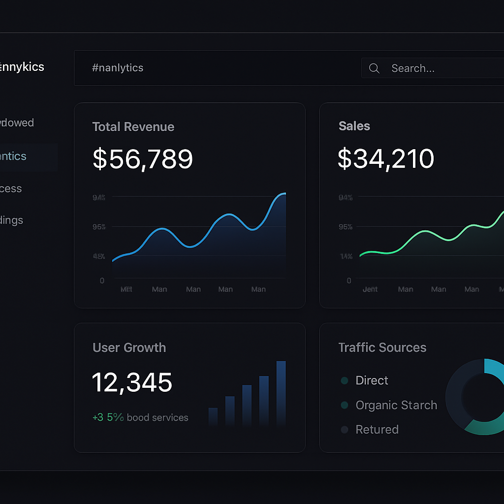 Contoh tampilan gaya Dark Mode UI