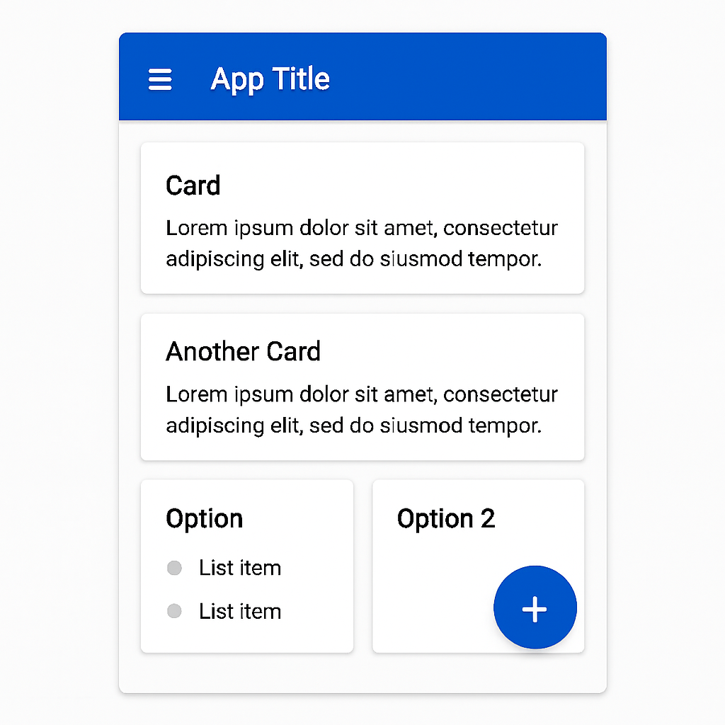 Contoh tampilan gaya Material Design