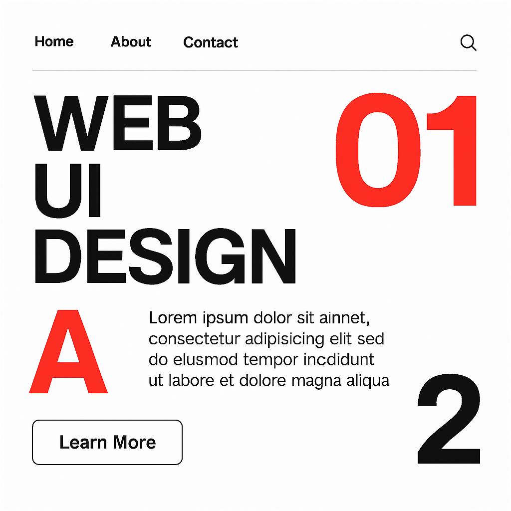 Contoh tampilan gaya Swiss / International Style